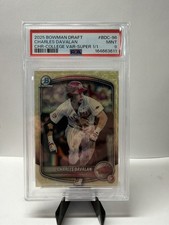 Marketplace image: 2025 Bowman Draft Charles Davalan Superfractor 1/1 College image variation PSA 9