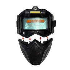 Cubierta facial de soldadura de oscurecimiento automático, protección casco de soldadura de alto rendimiento