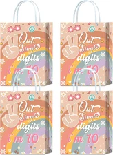 Peace Out Single Digits Party Bags Boho Decor - in My Double Digits Era Party De