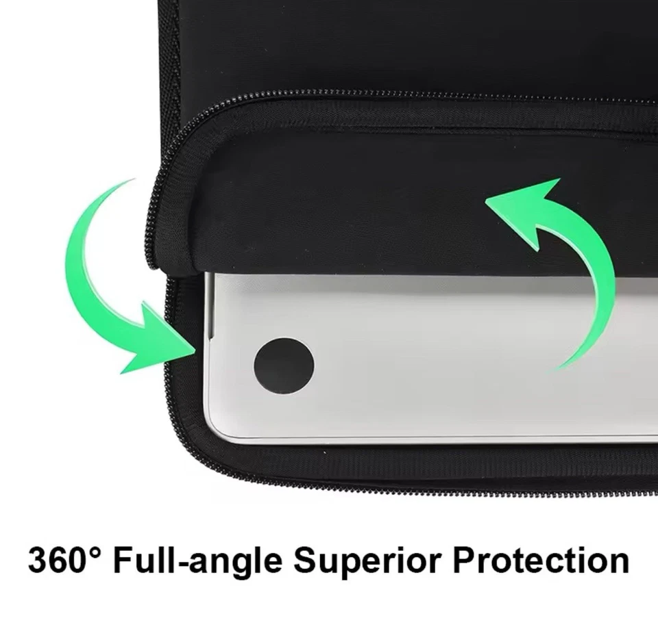 Bolsa preta para laptop 11 13 14 15 15,6 polegadas para computador Lenovo Xiaomi Dell MacBook - Imagem 4 de 4