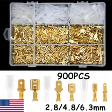 900PCS Electrical Wire Male+Female Spade Crimp Connector Assortment Terminal Kit