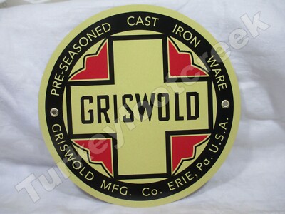Griswold Cast Iron Ware 18'' Round Metal Sign