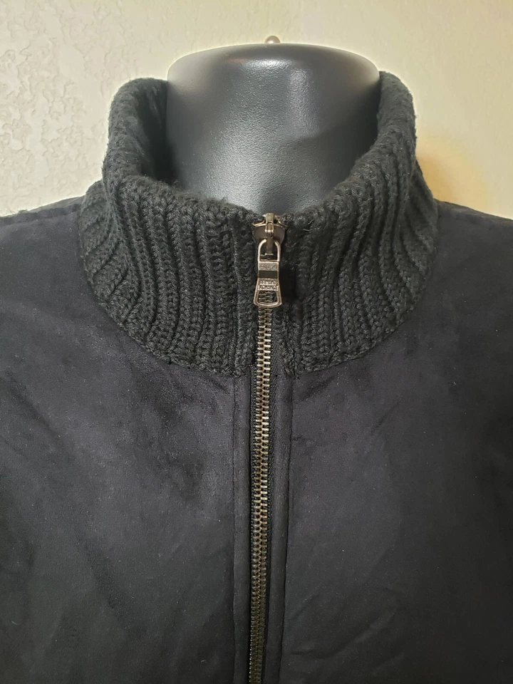 Armani Exchange Mens Black High Neck Full Zip Jacket Size Large - Image 3 of 4