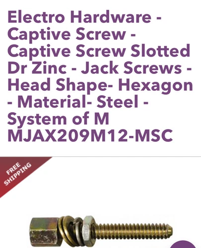Electro-MJAX209M12 M3x0.5mm Captive Screw Hex Head w/ Hardware, Zinc, 17.5mm L