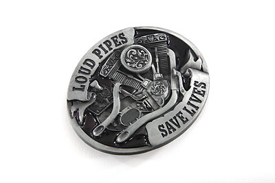 Loud Pipes Belt Buckle for All Motorcycle Lovers! Harley - Picture 2 of 3