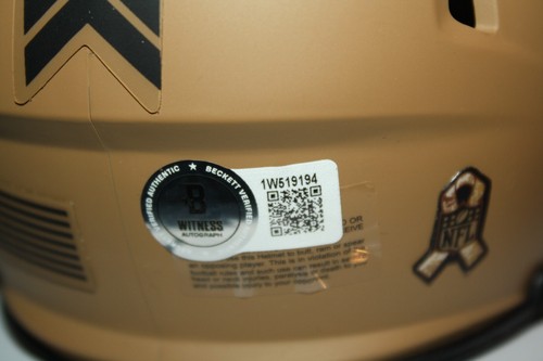 Rod Woodson signed Salute to Service Mini Helmet, Raiders, Beckett BAS 1W519194 - Picture 3 of 3