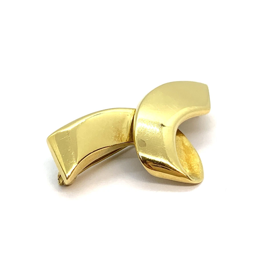 Tiffany & Co. Paloma Picasso Kollektion Brosche als Schleife 750er Gelbgold 18K