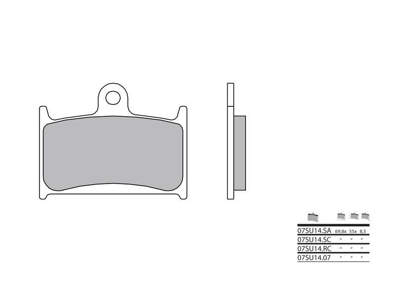 Plaquettes de frein avant Brembo pour moto Triumph 900 Trophy 38800051