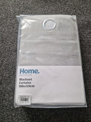 Home Essentials Uni Verdunkelung Ösenvorhänge Taubengrau 168 x 229 cm (920)