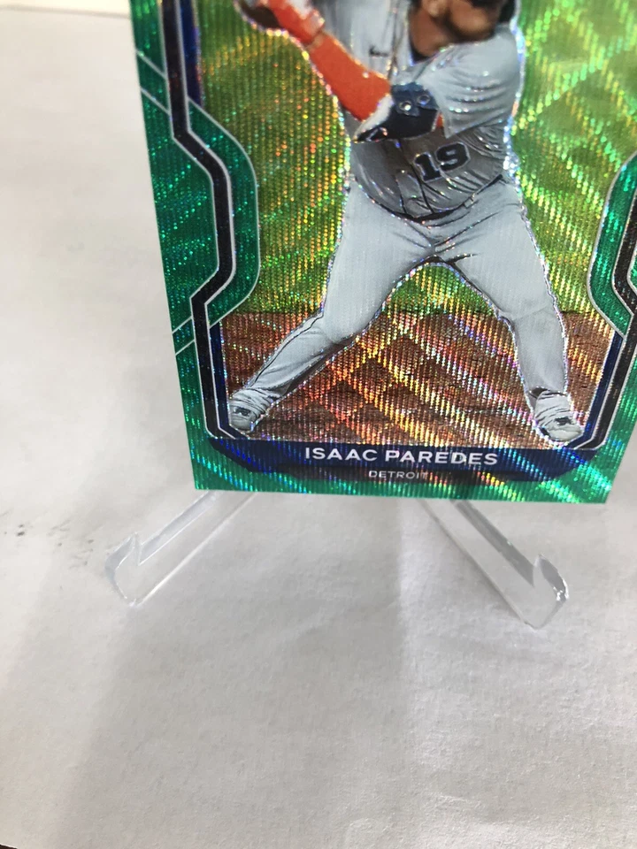 2021 Panini Prizm Green Wave Prizm Isaac Paredes Detroit Tigers #43 - Image 2 of 4