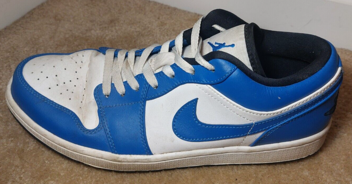 LEFT SHOE ONLY*** NIKE JORDAN 1 LOW GAME ROYAL SHOE, US MENS 10