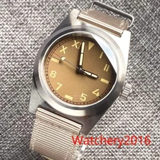 38mm Tandorio AR Sapphire Glass NH35 Watch For Men 200M Brown Roman numeral Dial