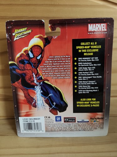 Johnny White Lightning SPIDERMAN 2003 HUMMER H2 SUV Rubber Tires 2004 Chase NIP - Picture 4 of 5