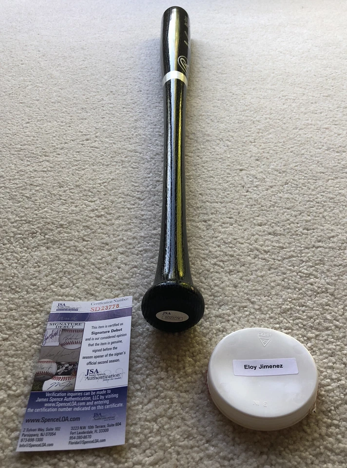 Eloy Jimenez Signed Rawlings Adirondack Pro Baseball Bat JSA Signature Debut COA - Image 3 of 3