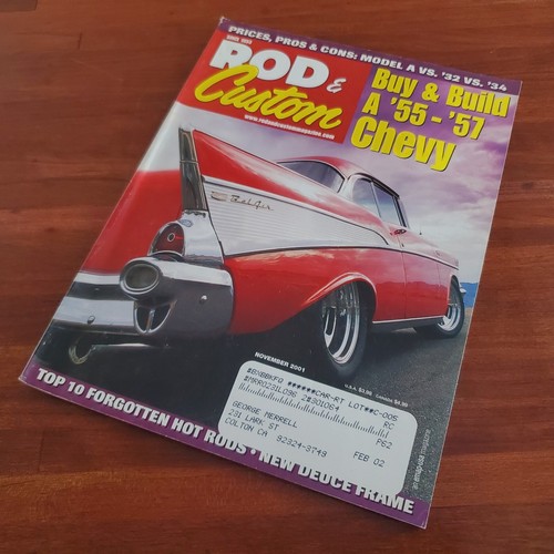ROD & CUSTOM: BUY & BUILD A '55 - '57 CHEVY NOVEMBER 2001 MAGAZINE SHIPS FREE - Picture 5 of 5