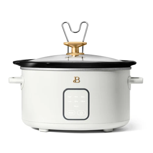 4Qt Slow Cooker with Touch-Activated Display, White Icing by Drew Barrymore
