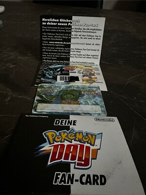 Pokemon Day Fan Card From 2011
