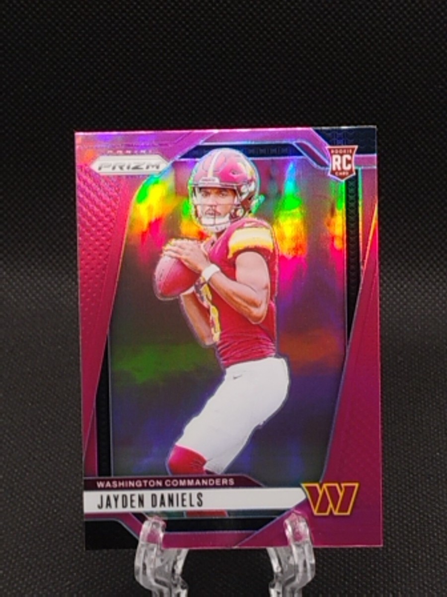 2024 Panini Prizm Football Jayden Daniels RC Pink Prizm #347