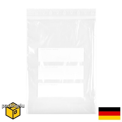 Druckverschlussbeutel LDPE Dentalbeutel 50my 1000 Stk Kängurutasche 180x250/240