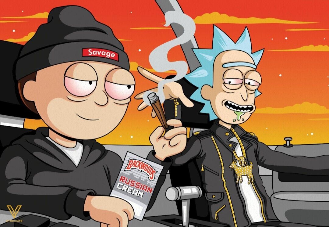 420 Rick and Morty Background