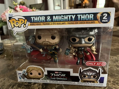 Funko POP Love and Thunder THOR + MIGHTY THOR 2-pk IN HAND Target EXCLUSIVE