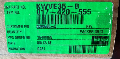 CUSCINETTO LINEARE KWVE35-B INA - Foto 5 di 5