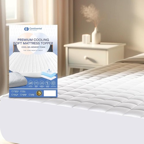 Continental Bedding Cooling Infused Mattress Pad Sleep in Chill Comfort - Picture 41 of 69