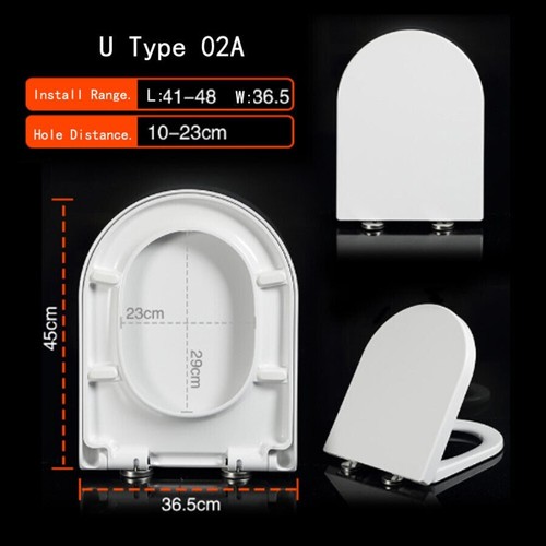 Heavy Duty Toilet Seat Quick Release Soft Close U Shape Thicken Replacement PP - Picture 2 of 12