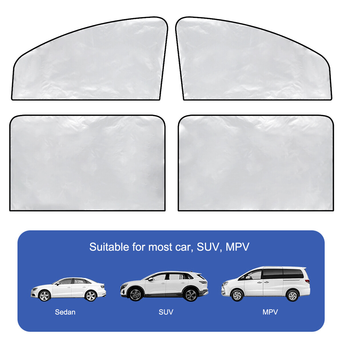 4x Car Window Sun Shade Screen UV Visor Protector Sunshade