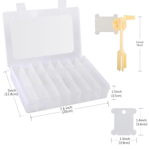 Embroidery Floss Organizer, Cross Stitch Thread Storage Box Tools - Bobbin - Picture 3 of 7