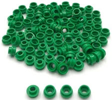 Lego 100 New Green Plates Round 1 x 1 w/ Open Stud Pieces