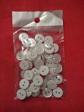 Adorable White  Shirt Buttons With Crystal Detail  3 Dz New 