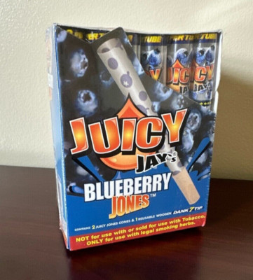 Juicy Jay's Jones Blueberry 24 Pack of CONES~2 Per Pack (48 Total) Sealed Box