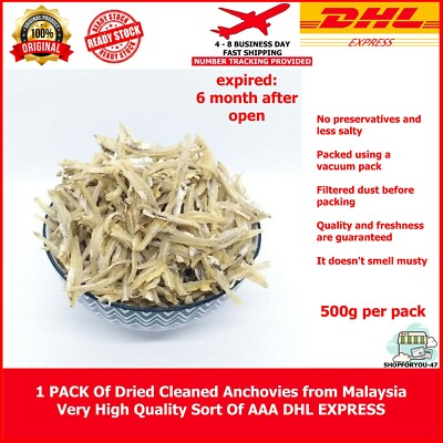 1 Pack 500g Dried Cleaned Anchovies Malaysia  HighQuality Sort Of AAA DHLEXPRESS