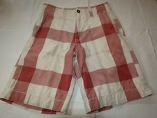 boys American Eagle Outfitters plaid off white walk shorts 26 pre-owned GUC