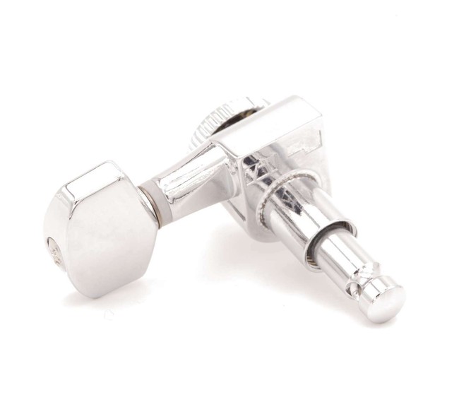 Hipshot Vintage 8.5mm Chrome 3x3 Enclosed Griplock Locking Tuner Kit