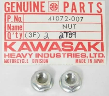 2 NOS Genuine Kawasaki Factory 6mm Nut Parts S3 KZ440 F9B F9C S1C OEM 41072-007