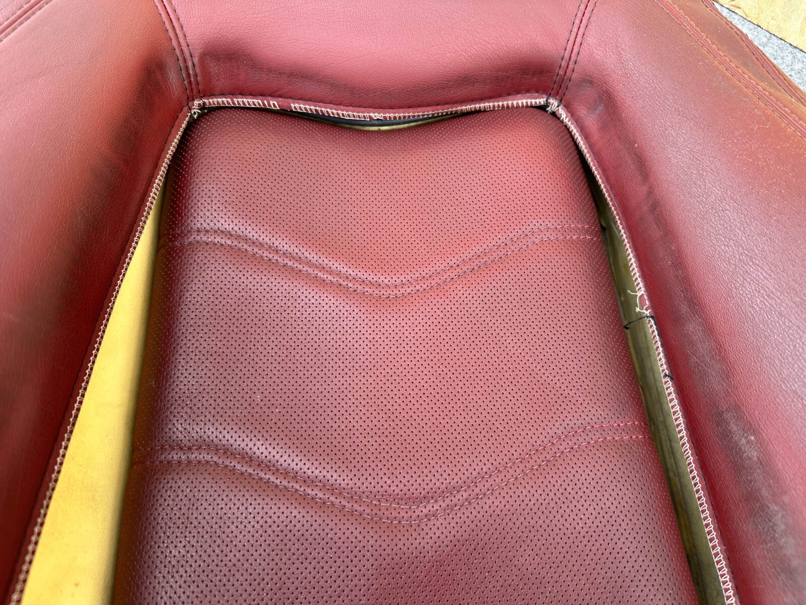 LEFT FRONT SEAT UPPER LEATHER CUSHION OEM 08-19 MASERATI GRANTURISMO M145