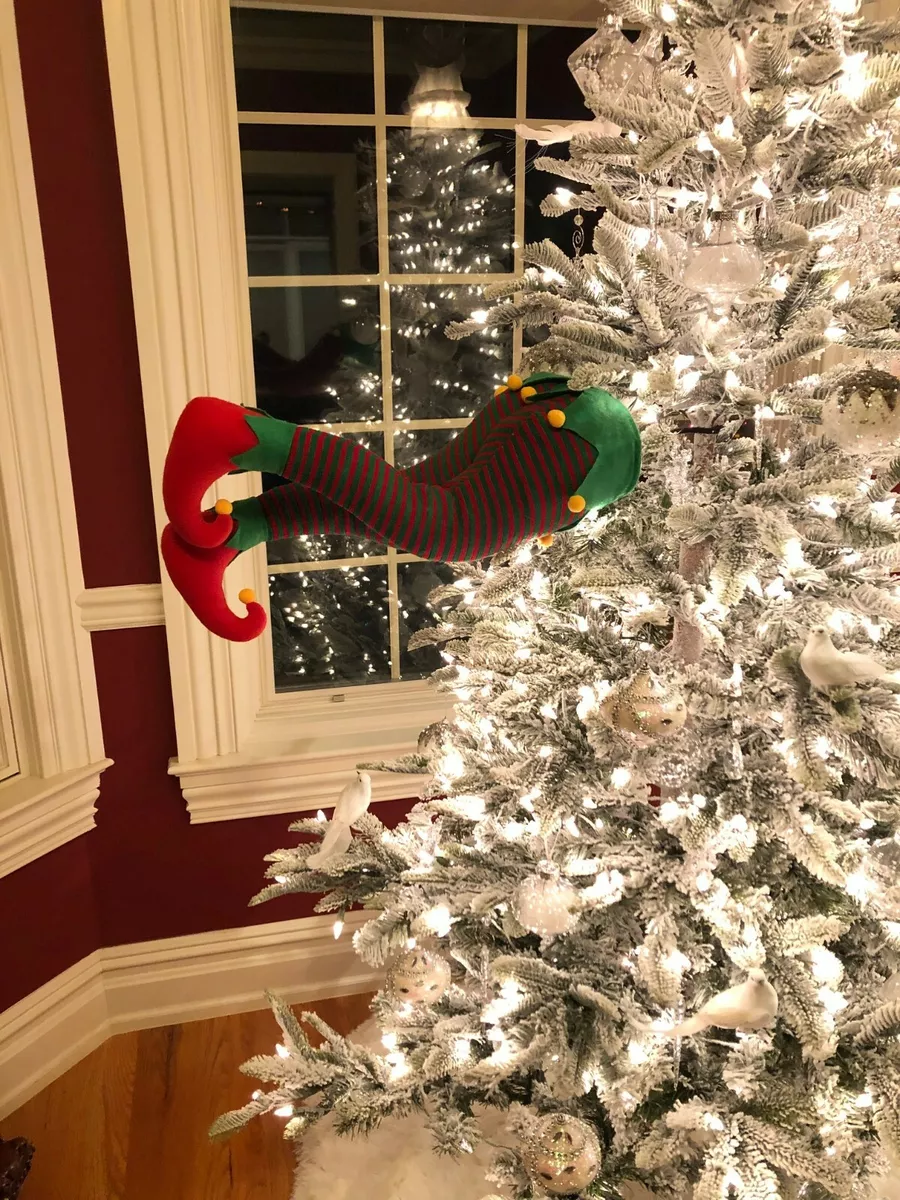 Posable Elf Legs Christmas Tree Decoration Ornament Pre owned