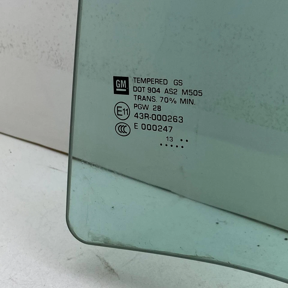 Chevrolet Malibu LH 2014 puerta trasera izquierda ventana vidrio OEM 23151655 Foto 2 de 4