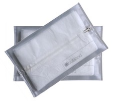 butipod zip flexible wipes case dispenser with center zipper 2-pack, clear 