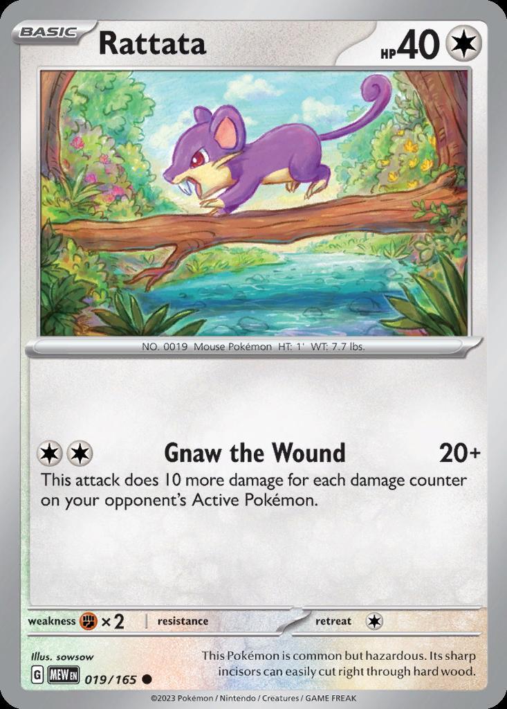 Pokemon Rattata (19/207) 151 NM REVERSE HOLO