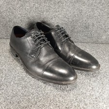 Cole Haan Grand.OS Men's Size 8M Lace Up Cap Toe Oxfords Black Leather