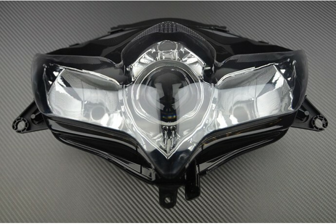 Phare avant pour Suzuki GSXR 600 WVCV 2008-2010 optique de rechange noir