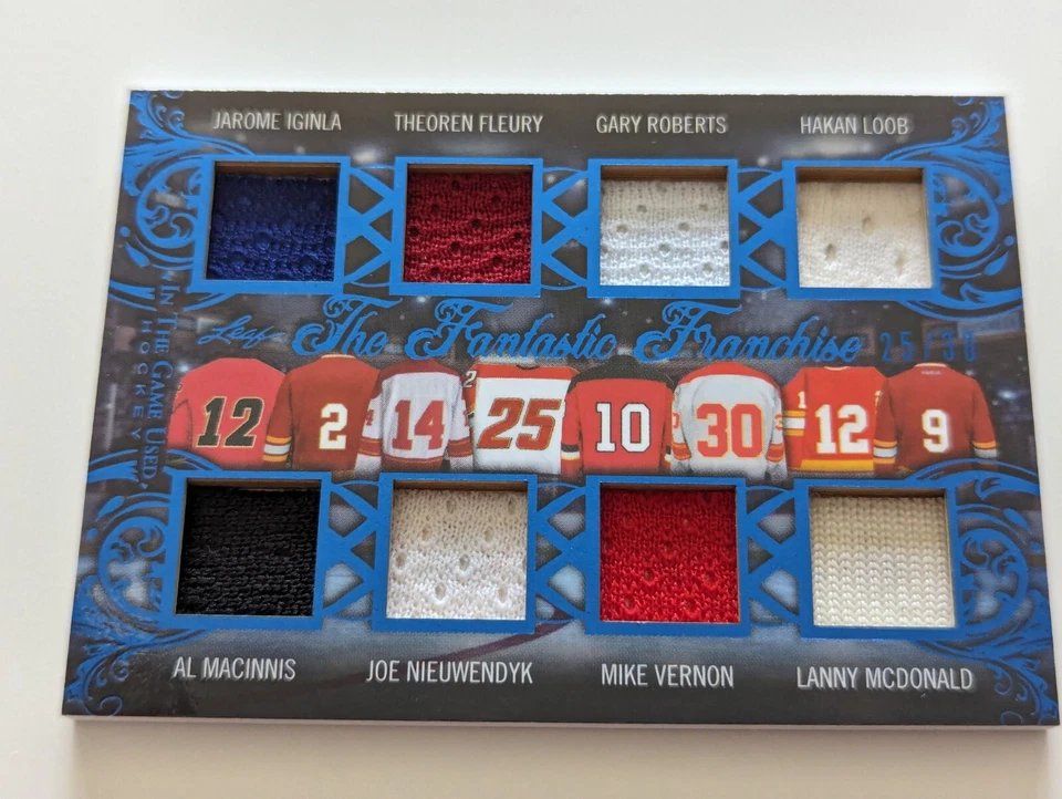 🔥#/30 IGINLA MACINNIS MCDONALD ROBERTS VERNON 8 RELIQUIAS 2020-21 Juego de hojas usado🔥 Foto 2 de 4