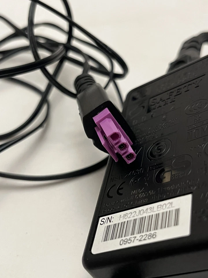 Cable adaptador de corriente alterna original HP compatible con Deskjet 1055 modelo 0957-2286 genuino Foto 3 de 4