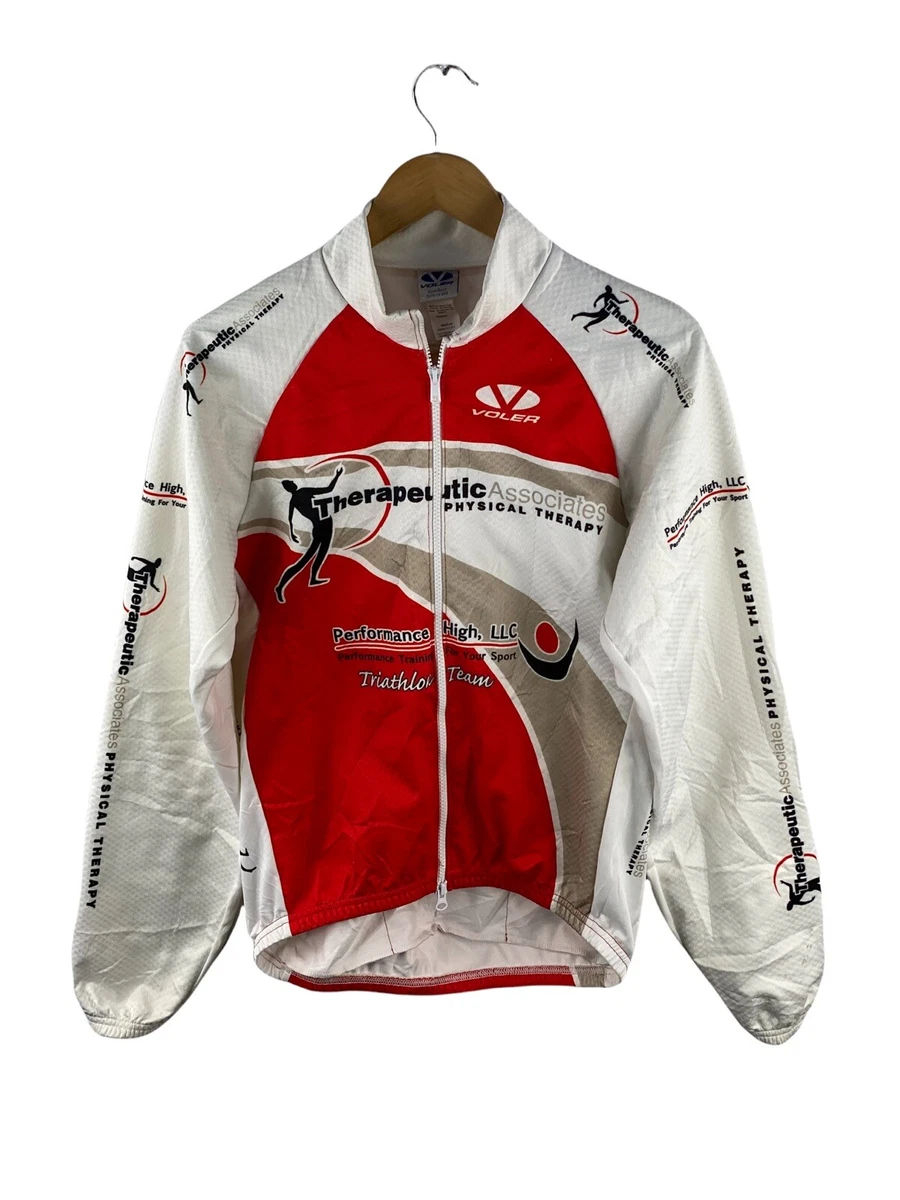 VINTAGE Voler Full Zip Cycling Jacket Mens Size M White Long