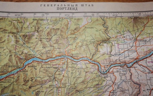Authentic SECRET Soviet Army Military Topographic Map PORTLAND, Oregon USA #75 - Picture 3 of 7