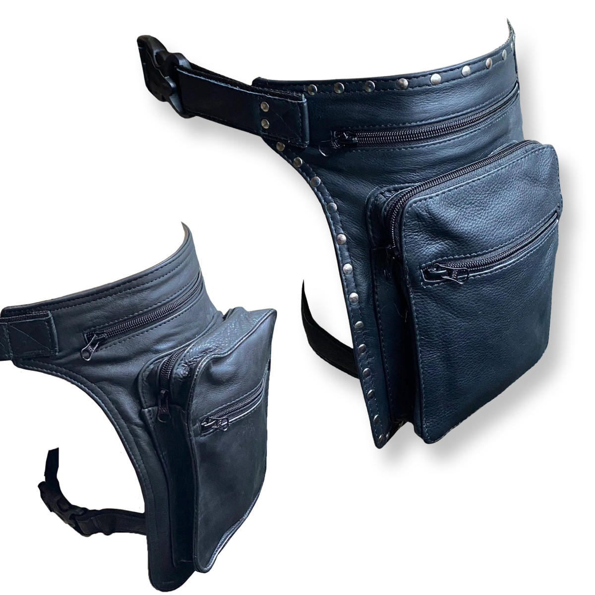 Leder Beintasche Motorrad - Retro Style Für Biker Mit Großer Kapazität