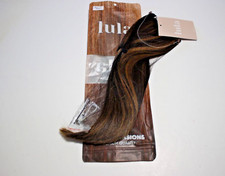 LULA M02 4BH27 STRAGHT HAIR EXTENSIONS PREMIUM QUALITY 18" BROWN HIGHLIGHTS